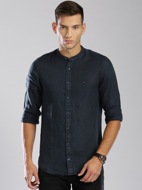 

Tommy Hilfiger Men Navy Regular Fit Casual Shirt, Navy blue