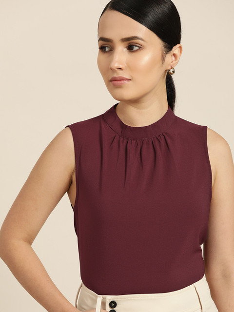 

her by invictus Women Burgundy Solid Top