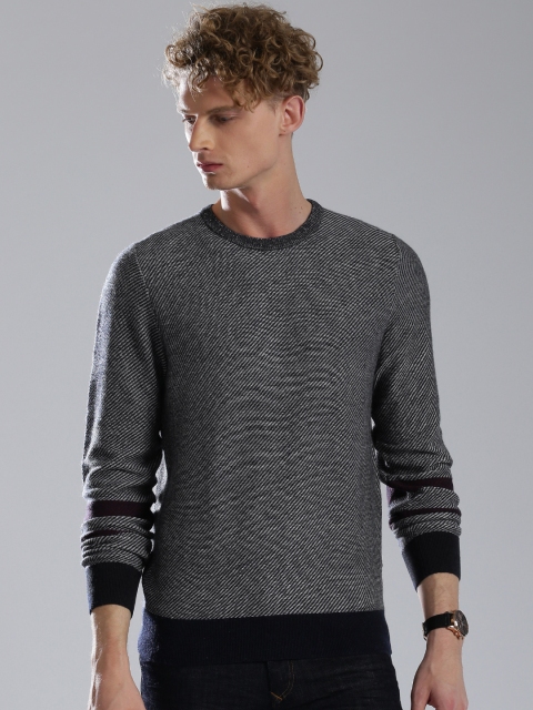 

Tommy Hilfiger Men Navy Blue Sweater