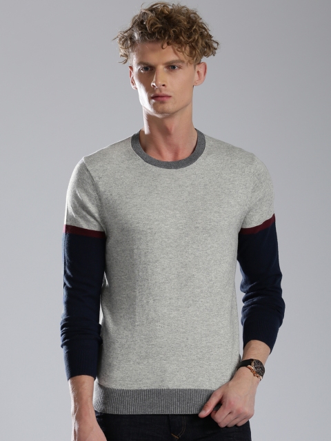 

Tommy Hilfiger Men Grey Melange Sweater