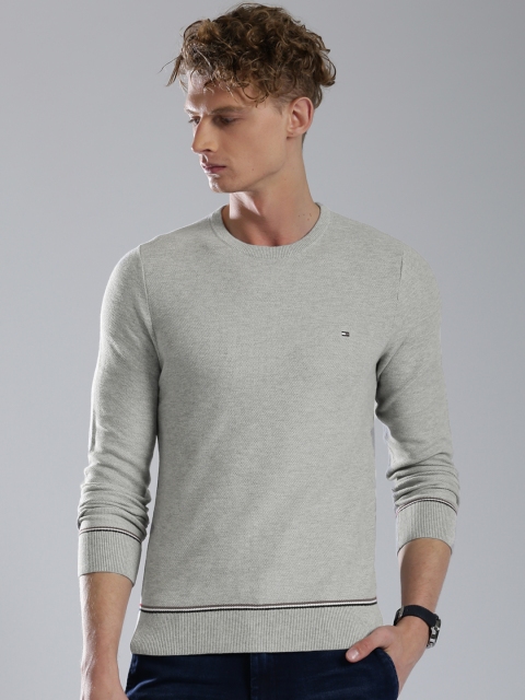 

Tommy Hilfiger Men Grey Solid Sweater