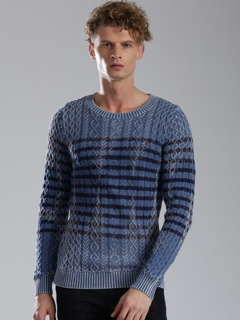 

Tommy Hilfiger Men Blue Sweater