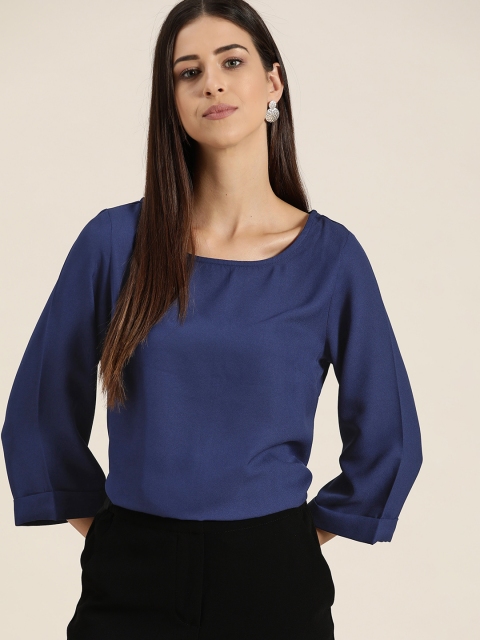 

her by invictus Blue Solid Regular Top