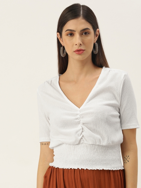 

Koton White Cinched Waist Top