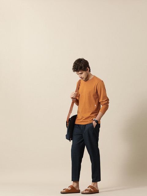 

Mr Bowerbird Men Mustard Yellow Tailored Fit T-shirt