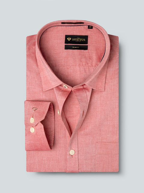 

INVICTUS Men Pink Slim Fit Opaque Formal Shirt