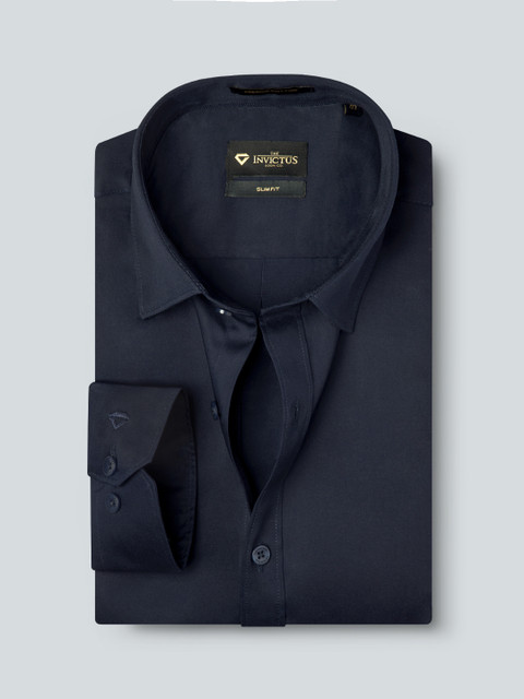 

INVICTUS Men Navy Blue Opaque Formal Shirt