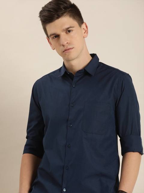 

INVICTUS Men Navy Blue Slim Fit Opaque Casual Shirt