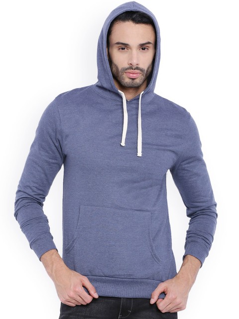 

Campus Sutra Blue Hooded Sweatshirt