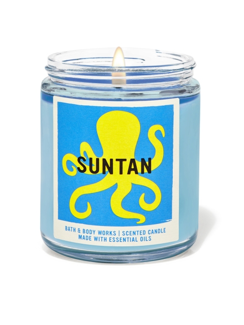 

Bath & Body Works Suntan Single Wick Scented Candle 198 g, Blue