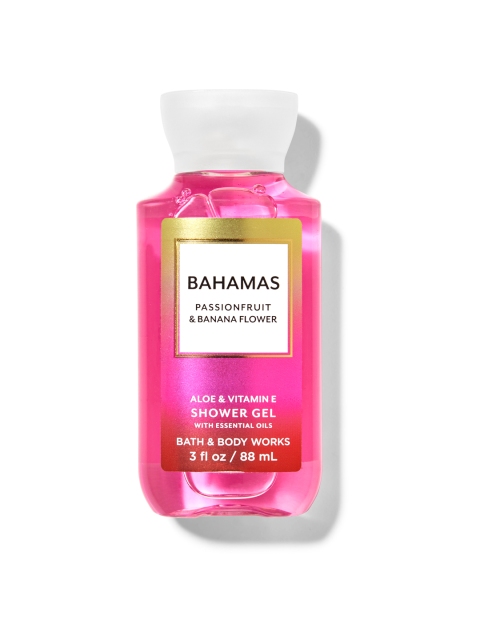 

Bath & Body Works Women Bahamas Passionfruit & Banana Flower Travel Size Shower Gel 88ml, Pink