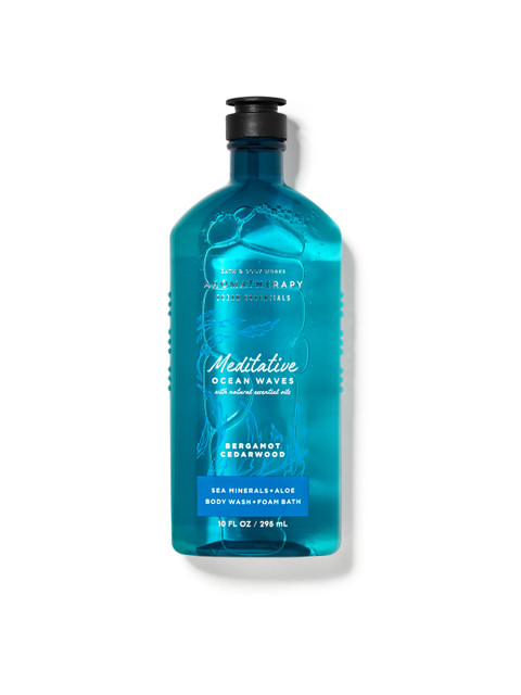 

Bath & Body Works Bergamot Cedarwood Body Wash and Foam Bath 295 ml, Blue