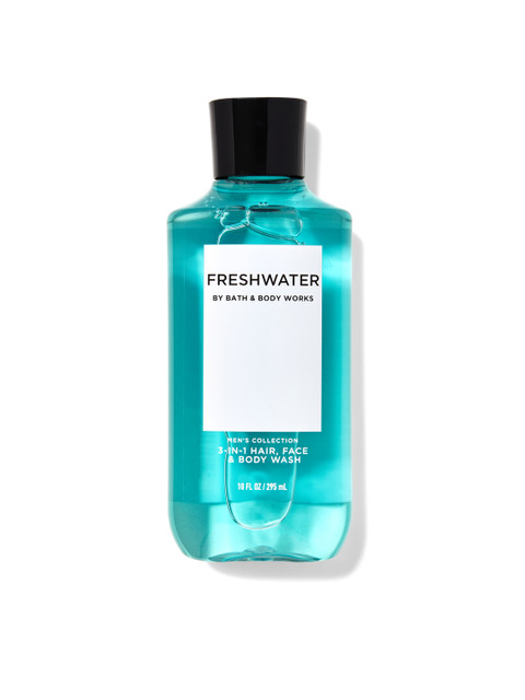 

Bath & Body Works Men Freshwater 3-in-1 Hair - Face & Body Wash 295 ml, Blue