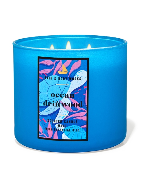 

Bath & Body Works Ocean Driftwood 3-Wick Candle 411 g, Blue