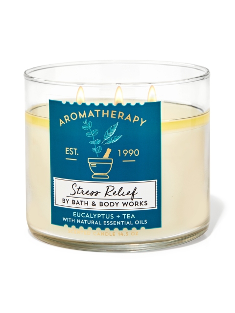 

Bath & Body Works Eucalyptus Tea 3-Wick Candle 411 g, Blue