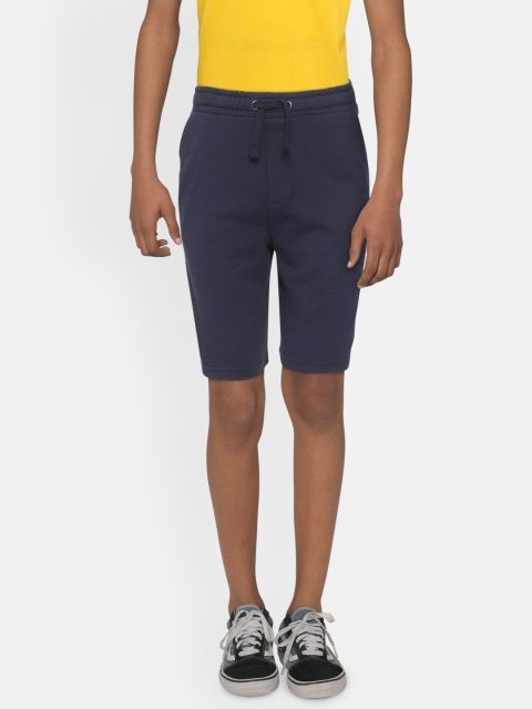 

Marks & Spencer Boys Navy Blue Solid Mid-Rise Sustainable Shorts