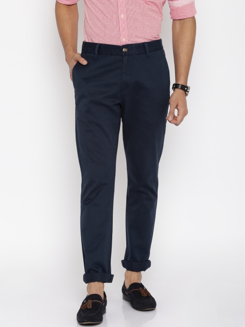 

U.S. Polo Assn. Men Navy Blue Slim Fit Chinos Trousers