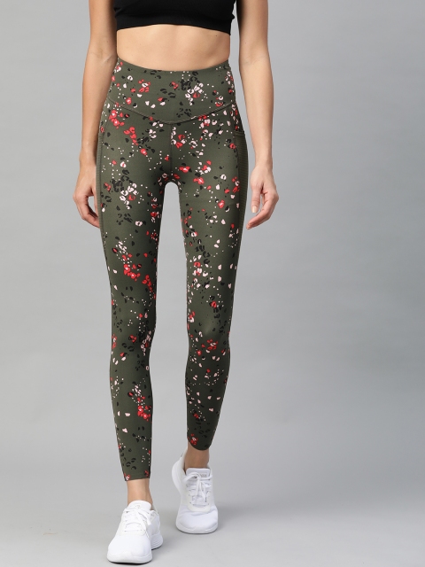 

Marks & Spencer Women Olive Green & Pink Printed Tights