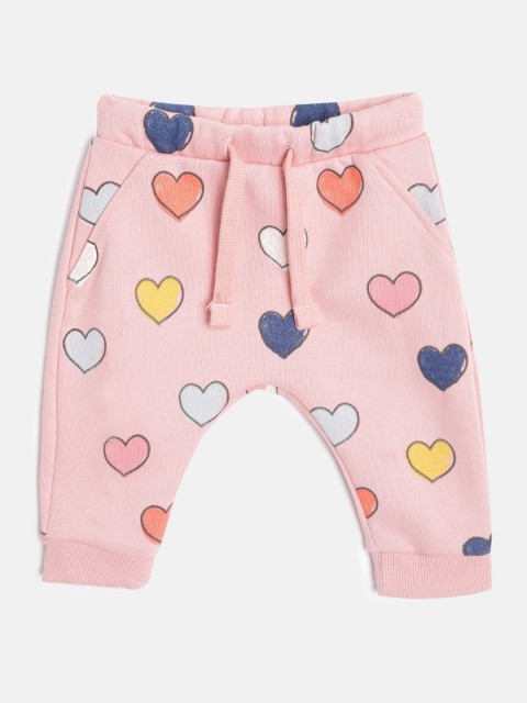 

Marks & Spencer Kids Grey Pink Cotton Printed Track Pants