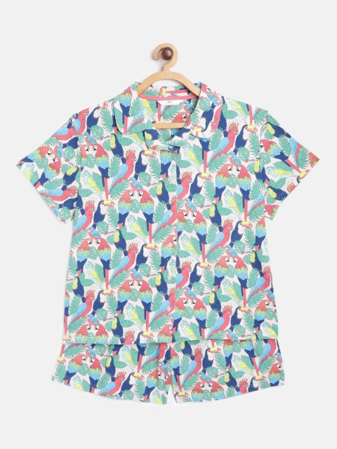 

Marks & Spencer Girls Tropical Print Sustainable Shorts Set, Pink