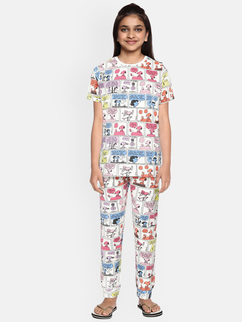 

Marks & Spencer Girls Peanuts Print Sustainable Pyjamas Set, Multi