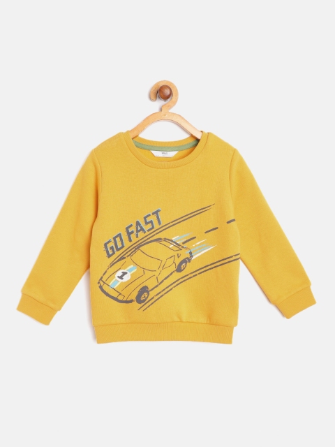 

Marks & Spencer Boys Mustard Yellow & Blue Printed Sustainable Sweatshirt