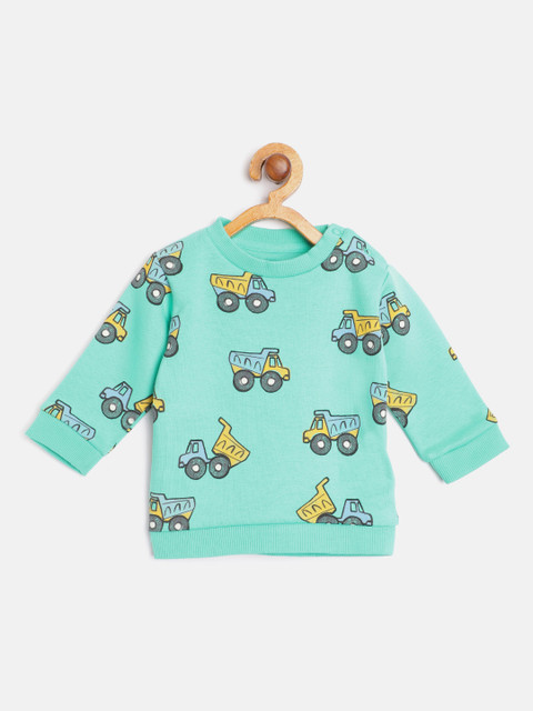 

Marks & Spencer Kids Sea Green & Yellow Printed Sustainable Sweatshirt