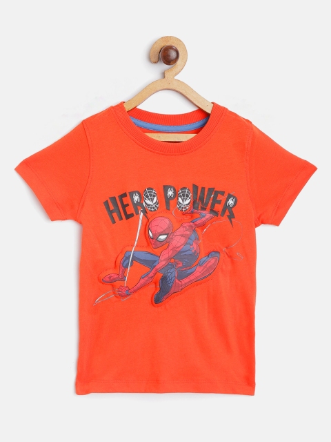 

Marks & Spencer Boys Orange & Red Cotton Spiderman Print T-shirt