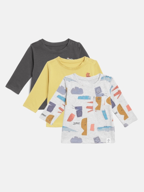

Marks Spencer Girls Pack of 3 Pure Cotton Sustainable Round Neck Pure Cotton T-shirts, Mustard