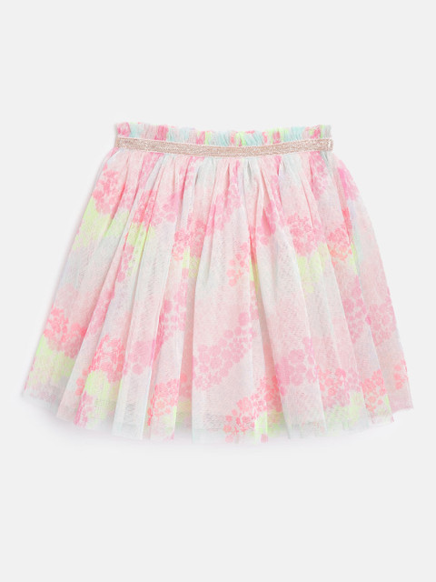 

Marks & Spencer Girls Pink & Blue Floral Print Flared Skirt