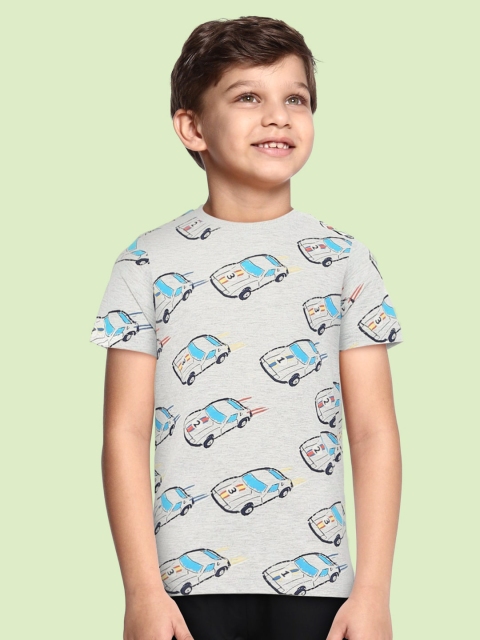 

Marks & Spencer Boys Grey Melange & Blue Cars Print Sustainable T-shirt