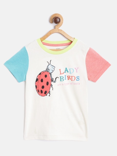 

Marks & Spencer Boys Off-White & Red Pure Cotton Lady Bug Applique T-shirt