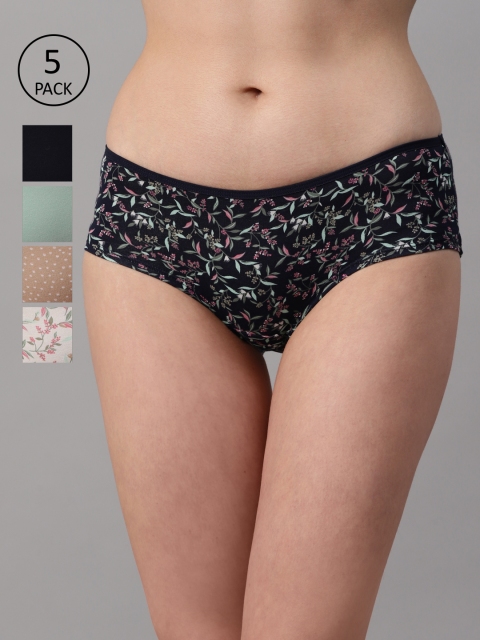 

Marks & Spencer Women Pack of 5 Hipster Briefs, Navy blue