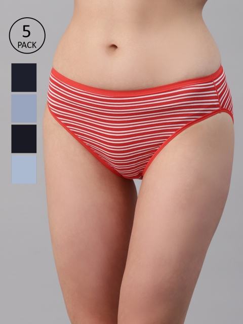 

Marks & Spencer Women Pack of 5 Hipster Briefs T614759LNAVY MIX, Navy blue