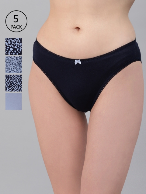 

Marks & Spencer Women Pack of 5 Bikini Briefs, Blue