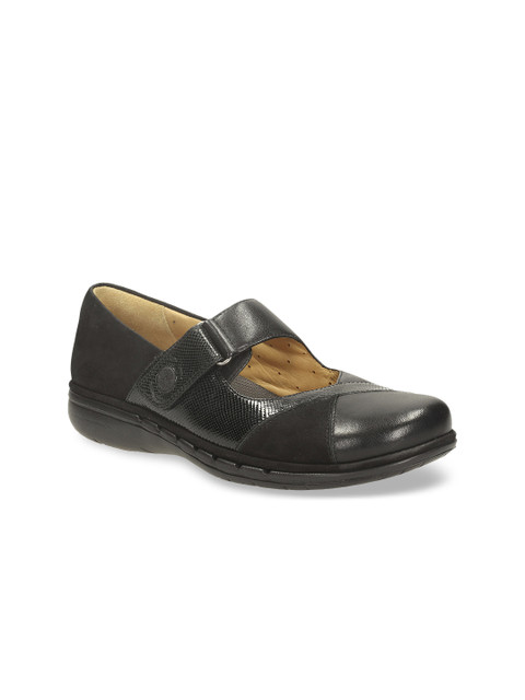 

Clarks Women Black Leather Mary Janes