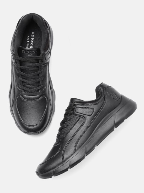 

U.S. Polo Assn. Men Black Solid Sneakers