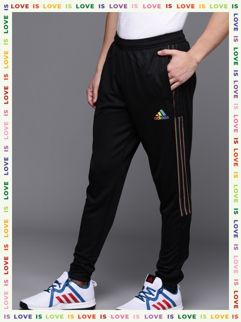 

ADIDAS Men Black Trio Pride Solid Football PrimegreenTrack Pants