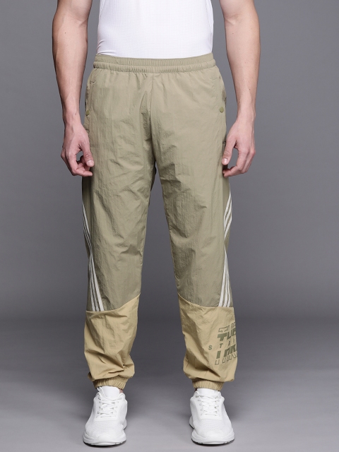 

ADIDAS Men Green Side Striped M FI WOV Sustainable Track Pants