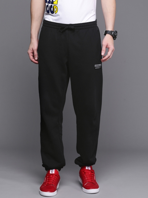 

ADIDAS Originals Men Black Pure Cotton Regular Fit R.Y.V. Cuffed Sweat Joggers