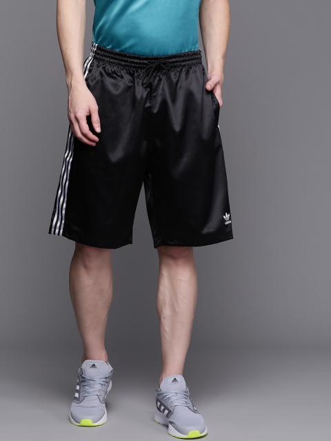 

ADIDAS Originals Men Black Striped 3S Satin Shorts
