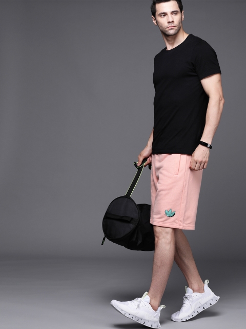 

ADIDAS Originals Men Pink Solid Mid-Rise Funny Dino Cotton Sports Shorts
