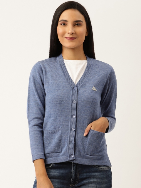 

Monte Carlo Women Blue Solid Cardigan