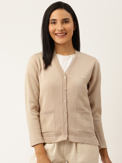 

Monte Carlo Women Beige Solid Cardigan