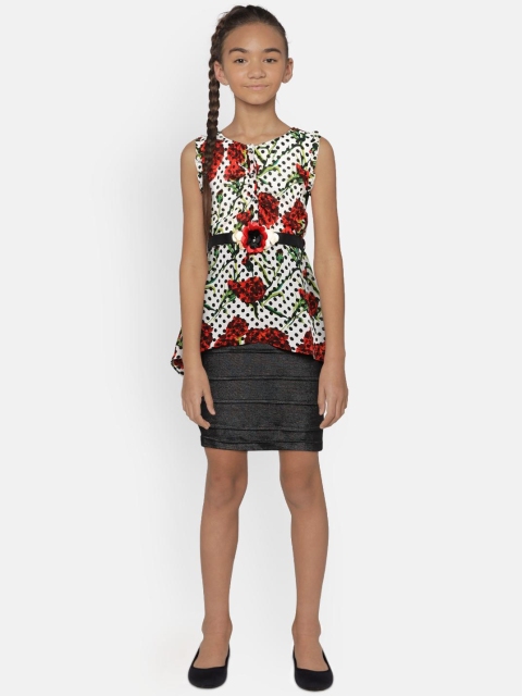 

Peppermint Girls Multi-Coloured Printed Layered Dress