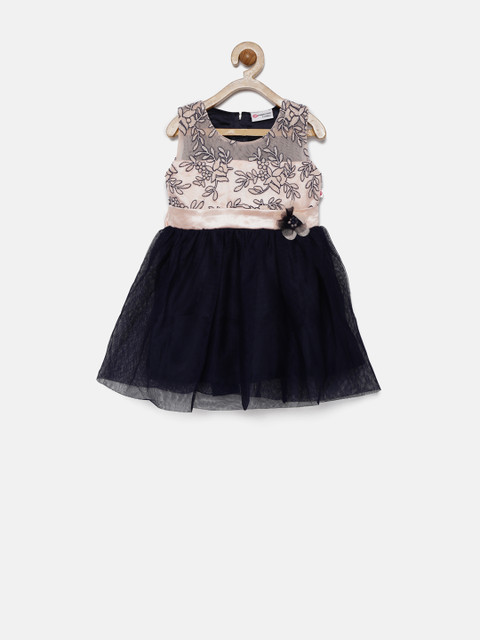 

Peppermint Girls Pink & Navy Fit & Flare Dress