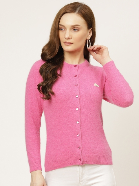 

Monte Carlo Women Pink Solid Cardigan