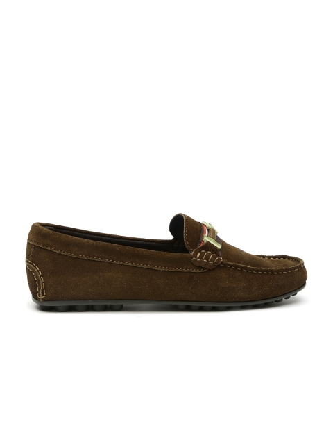 

Tommy Hilfiger Men Brown Solid Suede Leather Loafers