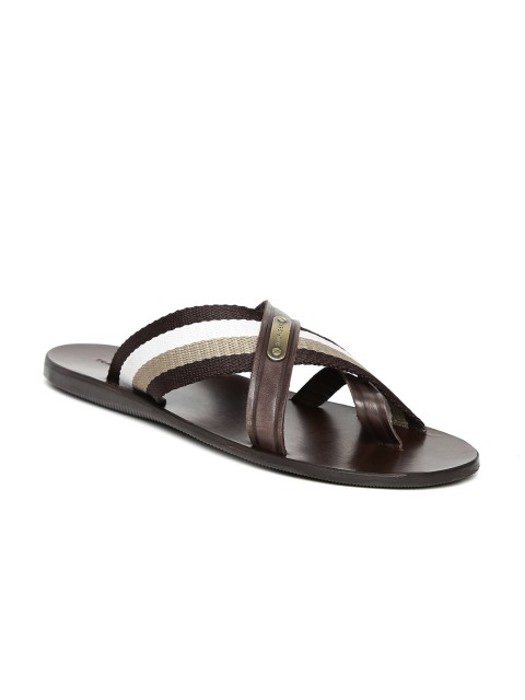 

Tommy Hilfiger Men Brown Leather Sandals