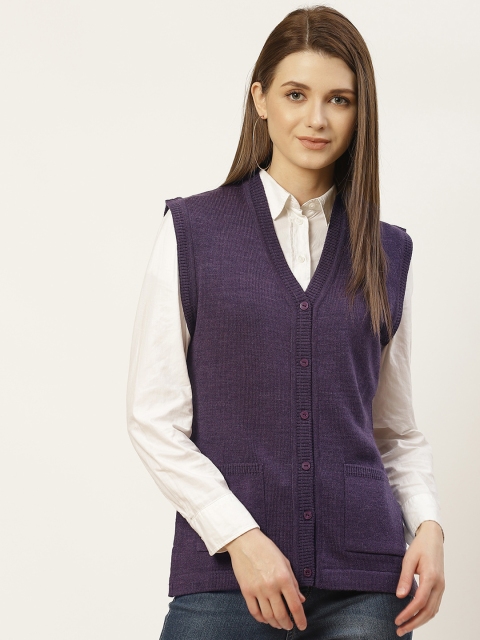 

Monte Carlo Women Purple Solid Cardigan